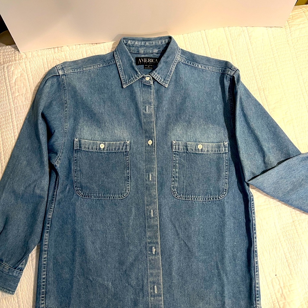 Perry Ellis America Womens Denim Shirt